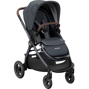 Comfortabele inklapbare combi-kinderwagen met boodschappenmand en meerdere zitposities voor kinderen vanaf de geboorte tot ca. 4 jaar (0-22 kg) - Essential Graphite Kinderwagen