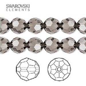 Swarovski Elements, 18 stuks Swarovski ronde kralen, 8mm, greige, (5000)