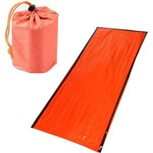 2 stuks-Nood Slaapzak-Survival Slaapzak-Emergency Sleeping Bag-Nooddeken-Backpack-Nood Tent-Herbruikbaar voor buiten kamperen-Wandelen-Oranje-213*91cm
