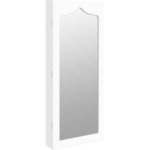 vidaXL-Sieradenkast-met-spiegel-wandgemonteerd-37,5x10x90-cm-wit