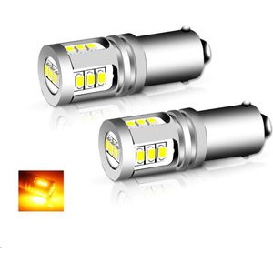 TLVX BAY9S H21W High Power LED Oranje Canbus Knipperlichten / Oranje licht / Autolampen / Draaifitting / Amper / Pinker / Storingsvrij / Erg fel (2 stuks)