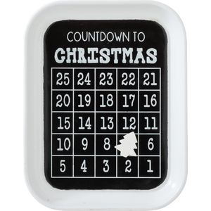 J-Line Adventskalender kerst - metaal - zwart