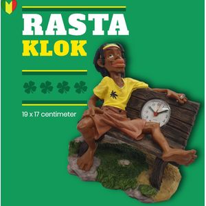 Klokje staand wiet accesoires – tafelklok met rasta weed fan van reggae zanger Bob Marley uit Jamaicas-sGerichteKeuze