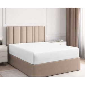 hoeslaken/onderlaken basic wit 140x200cm +30CM