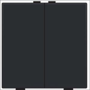 Niko drukknop 2-voudig voor Niko Home Control piano black coated (200-51002)