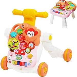 Loopstoel baby - Loopstoeltje baby - Oranje|Wit