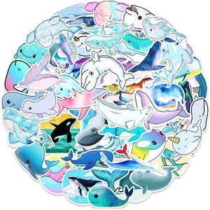 Stickermix Walvissen en Dolfijnen | 50 stickers | Zeedieren, orcas, onderwater | Stickermix voor laptop, muur, fiets, skateboard, koelkast etc. | Geschikt voor kinderen