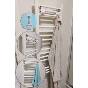 Handdoekenhaak Badjasrek- 2 PACK WIT - TOWEL BATHROBE RACK - 2 PCS - White