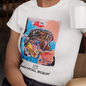 Untitled T-shirt Jean Michel Basquiat Inspired Logo Zwart T-shirt - Slim fit T-shirt met ronde hals en korte mouwen, Size:XXL