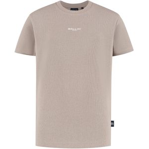 Ballin Amsterdam - Jongens Loose Fit T-shirts Crewneck SS - Taupe - Maat 8