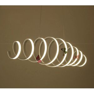 LuxiLamps - S Vorm Hanglamp - Kroonluchter - Wit - Woonkamerlamp - 100 cm - Moderne Hanglamp - Eetkamer Lamp