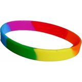 Siliconen armband regenboog kleuren - Polsbandjes