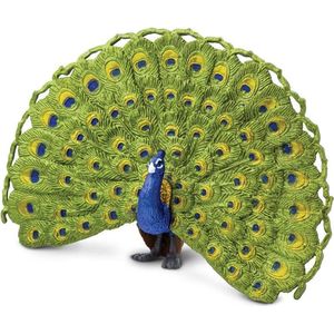 Safari Speeldier Pauw 10,3 Cm Blauw/groen