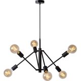 Lucide LESTER - Hanglamp - 6xE27 - Zwart