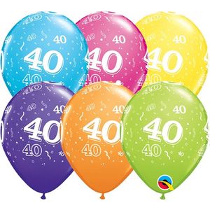 Ballonnen 40 jaar Qualatex 25 stuks