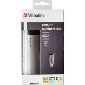 USB Hub Verbatim Silver