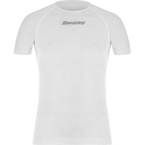 Santini Ondershirt korte mouwen Wit Heren - Rete Ergo-Fit Seamlees Base Layer T-Shirt White - M/L