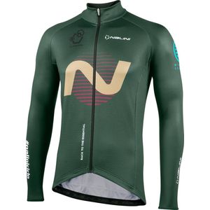 Nalini - Heren - Fietsshirt - Lange Mouwen - Wielrenshirt - Groen - NEW LS WARM JERSEY - L