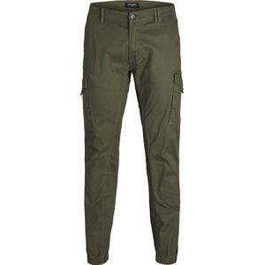 Jack & Jones Heren Cargo Broek JPSTPAUL JJFLAKE slim Groen 48W / 32L Volwassenen