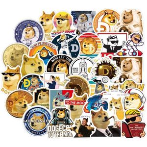 Dogecoin sticker pakket - 50 stickers voor laptop, smartphone, muur, agenda etc. - Cryptocurrency/Doge/Munten/Hond