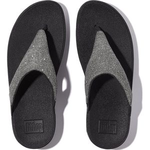 FitFlop Lulu Shimmerlux Toe-Post Sandals Vrouwen - Pewter