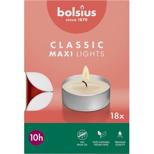 Bolsius - Maxi - Theelichten - 18 stuks per verpakking - Doos