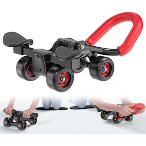 4-wiel Ab-roller Core Workout Spierwiel Roller Trainer - Krachttraining Apparatuur voor Push Up Oefeningen - Ab Machine voor Sport Fitness