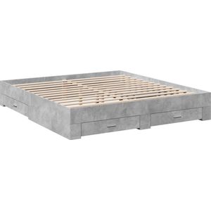 vidaXL-Bedframe-met-lades-bewerkt-hout-betongrijs-200x200-cm