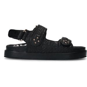 Sacha - Dames - Zwarte sandalen met studs - Maat 36