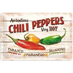 Muurplaatje Chili Pepers