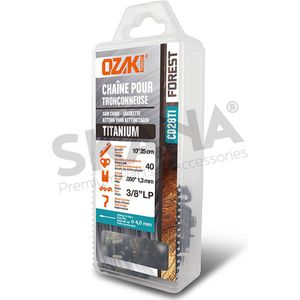 Zaagketting OZAKI halfhaaks, 3/8"" .050 (1,3mm) low pro, titanium inductie - 40 schakels.