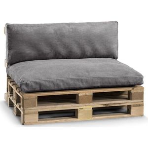 Inovra ® Prachtig Comfortabel Zit- en Rugkussen Set voor Tuin, Terras of Woonkamer in Donkergrijs