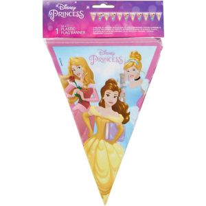 Disney Princess - Vlaggenlijn - Slinger - 4.3M - enkelzijdig bedrukt - aurora - belle - assepoester - rapunzel - ariël - Jasmine - Prinsessen - verjaadag - feest - party
