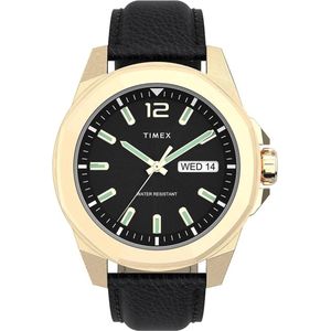 Timex Essex Avenue TW2U82100 Horloge - Leer - Zwart - Ø 46 mm