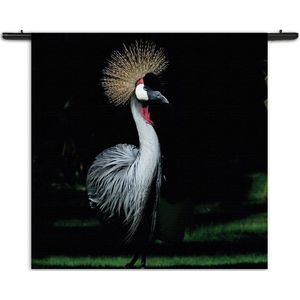 Mezo Wandkleed De Witte Pauw Rechthoek Vierkant XXL (180 X 180 CM) - Wandkleden - Met roedes