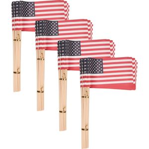 Zwaaivlaggetjes - Amerikaanse vlag - 200 stuks - Amerika - 4th of July - USA