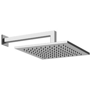 Gessi Emporio anti-kalk hoofddouche 300mm met scharnier, vierkante muurarm, rozet 60 mm, lengte 338 mm, 47368031