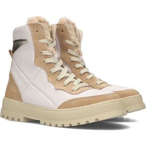 Wysh Ariel Veterboots - Laarzen Met Veters - Meisjes - Beige - Maat 37