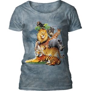 Ladies T-shirt Safari Collage L