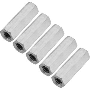 Studding Connector - Zeshoekige Planes Staal - Gegalvaniseerd - 5 Stuks - Lange Staaf Moer - Zeskant - Zeshoekige Mouw Moer - Standoff Schroefdraad (M12*50 tegenoverliggende zijde 15) Washing Machine