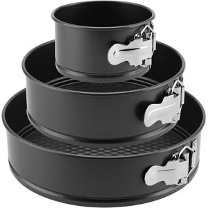 3-delige ronde taartvormset met antiaanbaklaag - 12/18/24 cm springvormen voor bakken