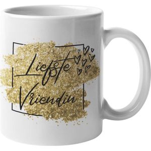 Mok glitters goud Liefste Vriendin verjaardag beker cadeau voor collega, vriend, vriendin, moeder, zus, baas