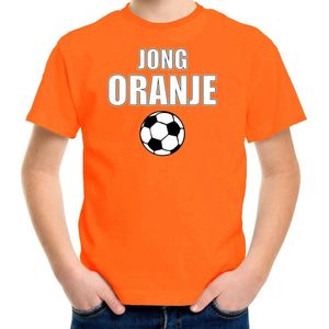 Oranje fan t-shirt voor kinderen - jong oranje - Holland / Nederland supporter - EK/ WK shirt / outfit 122/128