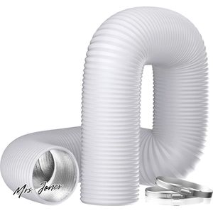 Mrs. Jones Flexibele afvoerslang aluminium buis - Ø 150 mm 5 mm wit .