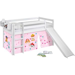 Halfhoogslaper Paw Patrol Roze met tent en glijbaan