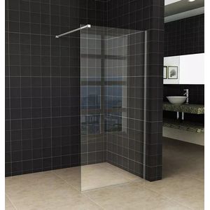 Inloopdouche 8 mm Helder Glas met Verchroomde Profielen – Breedte 90 cm - Hoogte 200 cm - Nano-coating