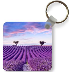 Sleutelhanger - Uitdeelcadeautjes - Lavendel - Natuur - Paars - Bomen - Bloemen - Plastic