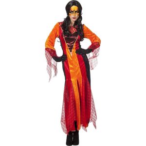 Wilbers & Wilbers -Angelica De Priesteres Fire - Vrouw - rood - Maat 36 - Halloween - Verkleedkleding