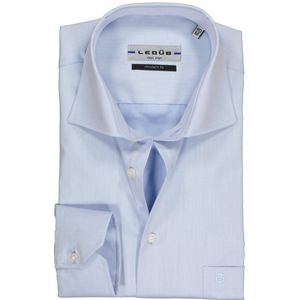 Ledub Modern Fit overhemd - blauw - Strijkvrij - Boordmaat: 40
