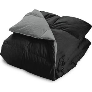 Zelesta® Wonderbed Cotton Down Black & Antracite 200x200cm - Dekbed zonder overtrek - 30 dagen proefslapen - Wasbaar hoesloos dekbed - EcoCloud vulling - Donsdekbed - Bedrukt dekbed - All year zomerdekbed & winterdekbed